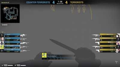 Solo defending Mirage b-site with scout (1v5)