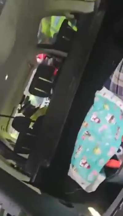 Madness erupts in Liverpool city center after a car crashes into celebrating Liverpool fans following their Premier League victory.