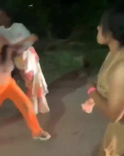 Southpaw girl displays some slick boxing skills. Starts the fight off with a jab, slips a punch while squatting down, then ends the fight with a check hook.