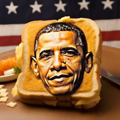 Obama sings Grilled Cheese Obama Sandwich - Typo Joe MMXXIII