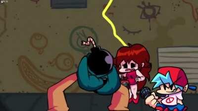 You can hear pure agony in his scream...