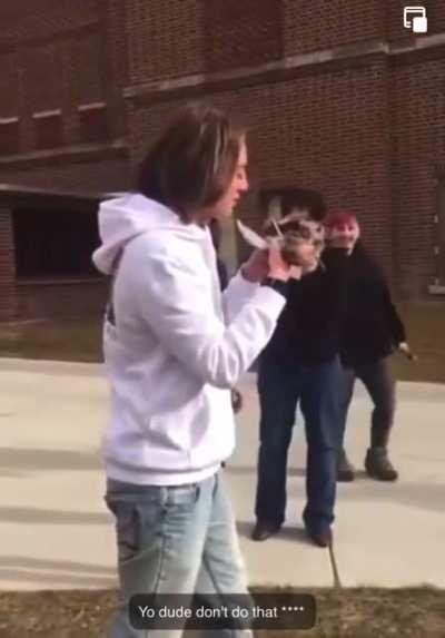 Some dumbass kid in my town was dared to do this. (NSFW)