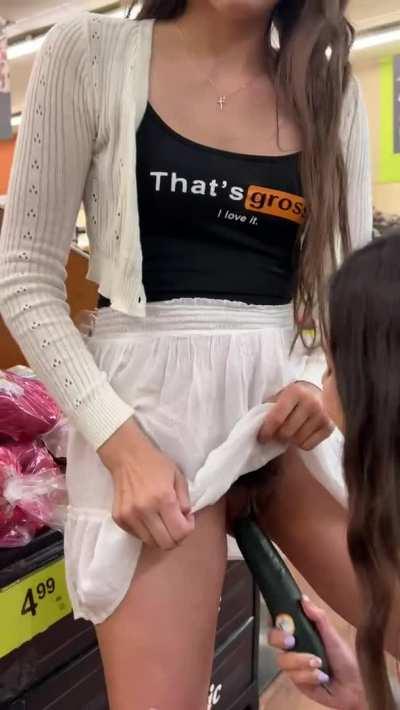 Exhibitionism Exhibitionist Exposed Extreme Food Fetish Lesbian MILF Public Porn GIF by lillyvig