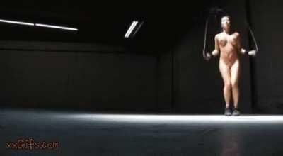 You're forced to do skipping rope butt ass naked. Facing a crowd. In a dark room with only a spotlight casted on you so you're well lit. You have to endure it. 