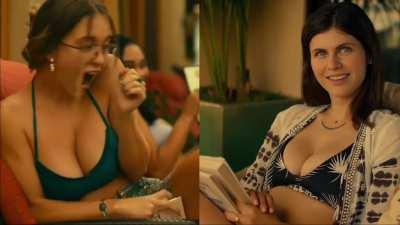 Which cleavage gets your load?-Sydney Sweeney or Alexandra Daddario in same episode of 'The White Lotus'