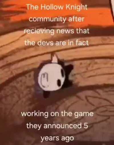 Hollow knight fans when they get nothing burger news