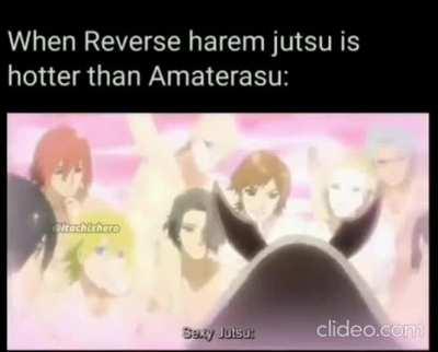 Amaterasu Vs Reverse harem jutsu 😂