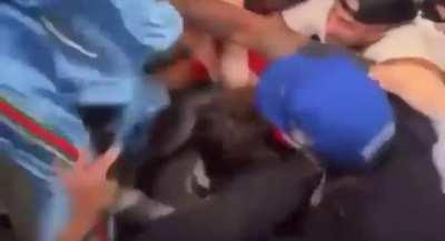 Man was trying to bite him like a dog lmfao