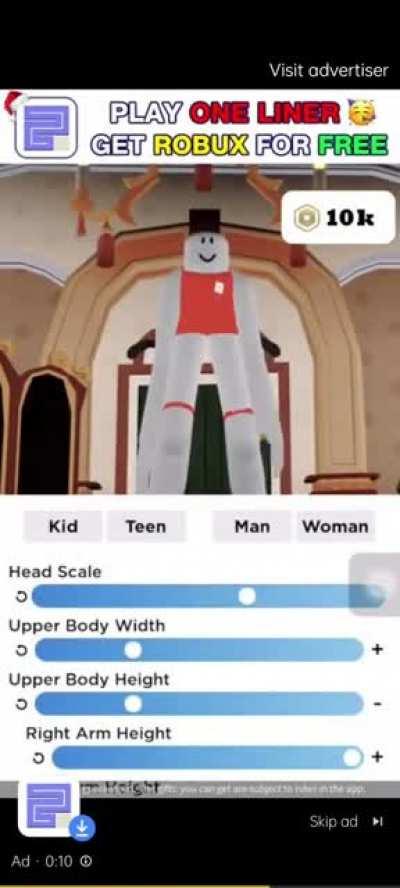 So, I was trying to watch a Roblox animation and then this advertisement popped up.