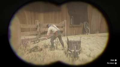 I think my game is glitched. This isn't a job for a man with terminal lumbago.