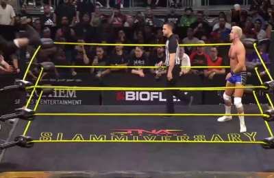 Slammiversary spoiler) Camera misses spot during the main event creating a hilarious visual