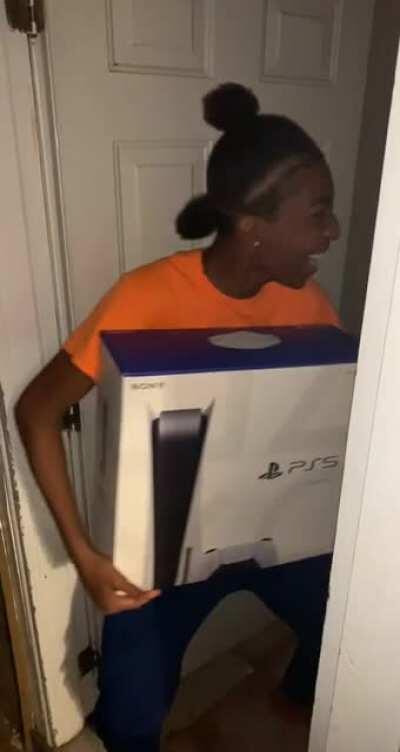 Surprising my nephew with a ps5