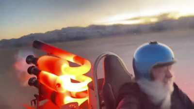 Crazy rocketman but I put hot wind blowing over it