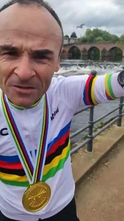 Paracyclist champion responds after recieving a wristwatch as a prize