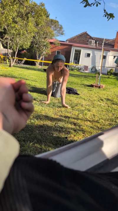 Reluctantly enjoying the sunny afternoon