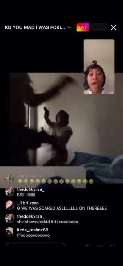 Bando Kd baby mama up pipe on him & he ran away 👀😂😂