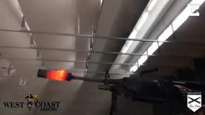 Firing 700 rounds through a suppressed M249 SAW machine gun