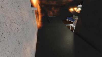 Realistic Fire Spreading, Really Cool Seeing The Structures Crumbling Down