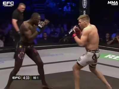 Arrogant fighter with a very big mouth gets what he deserves.