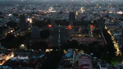 hyper-lapse video of Madurai Meenakshi Temple yesterday on the occasion of Dasara