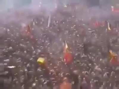 1989 Romanian revolution that overthrew their brutal Dictator. Hey America, this is how you do it