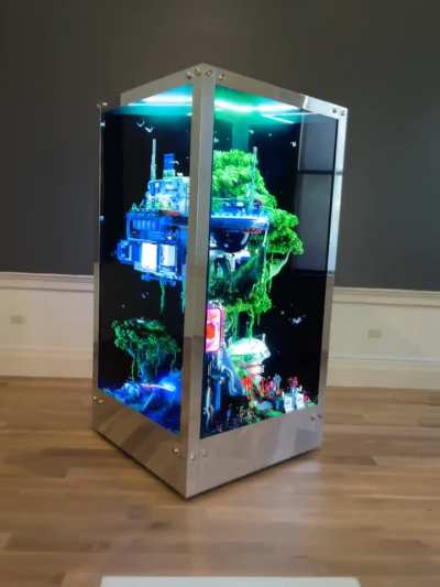 I was inspecting a museum and was surprised by some Beeple art.