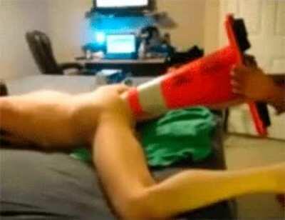 2 guys 1 Traffic cone