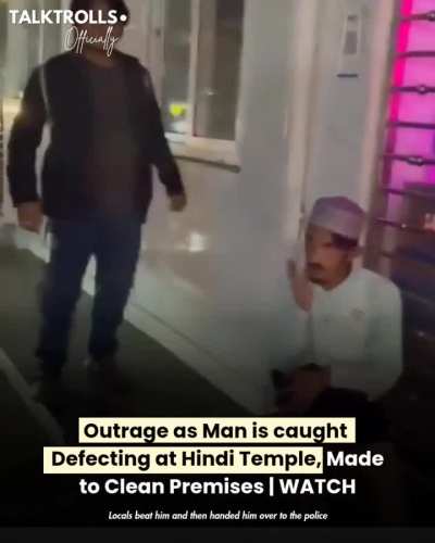 A shocking incident at Ammavaru Temple sparked outrage after a man was allegedly caught defecating inside the temple premises.