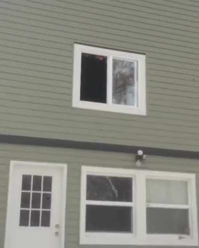 To land on a pile of snow