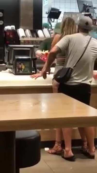 Fucking at McDonald's counter while ordering