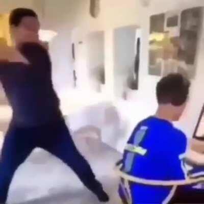 When you enter the dungeon before killing skeletron