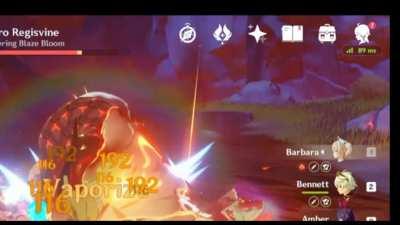 BARBARA 100K CRIT MEME. translate: someone in facebook group trashtalking me cause they can crit 90K, so i answer