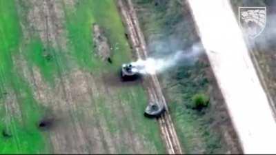 The Ukrainian SOF destroys two Russian VDV BMD-2 Infantry Fighting Vehicles with ATGMs