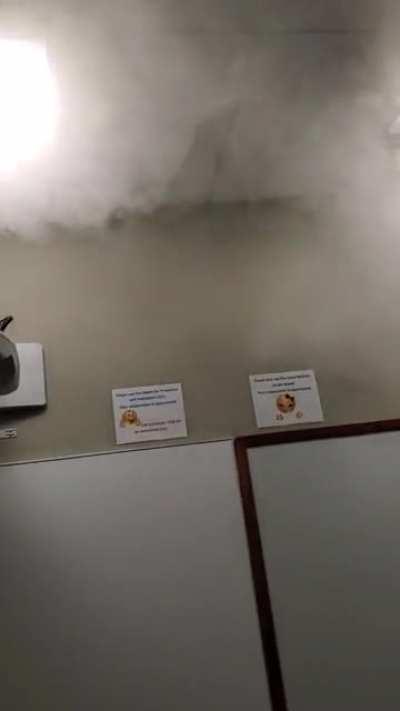 I turned on the projector, there was a pop, smoke came out, and I recorded for CYA