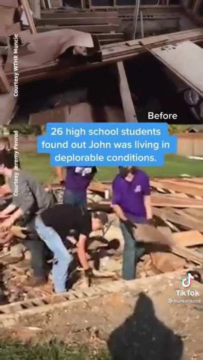 Vietnam veteran gets a new house from high schoolers