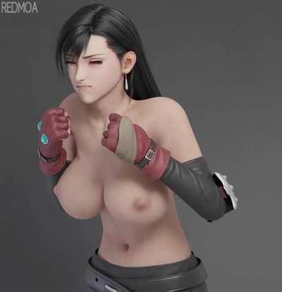 Tifa Lockhart makes her boobs bigger