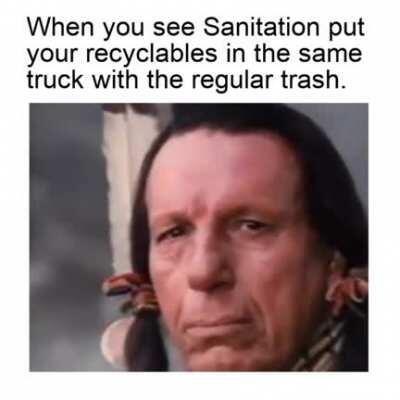 The broken down and tied up cardboard boxes, the deposit cans and bottles I bagged up separately from the other glass/metal/plastic...