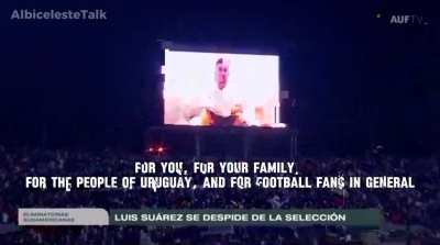 Leo Messi sends a heartfelt message to Luis Suarez, who played his final game for Uruguay yesterday