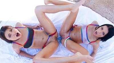 Adria Rae & Megan Rain - Holed - Best Friends Anal