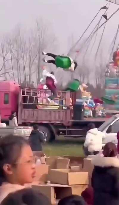 Ballistic swing in motion blocked by a truck