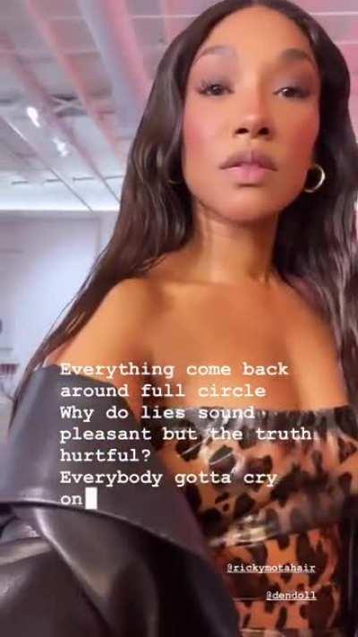 Candice Patton with added nip