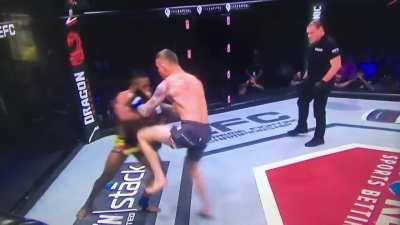 i know it’s not UFC but this dude knocked down the ref in an EFC championship fight (the ref had to be changed)
