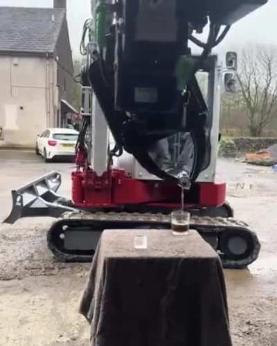 Having a drink after a tiring work day