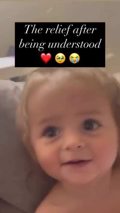 The relief on her face when mom finally understood ❤