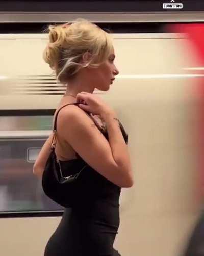 “The reality of filming in a public transport setting.”