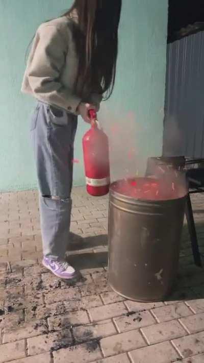 WCGW trying to extinguish fire