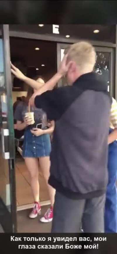 Hitting on a girl when she is out with her bf