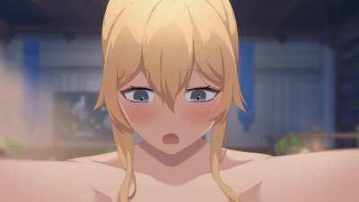 Jean's juicy thighjob