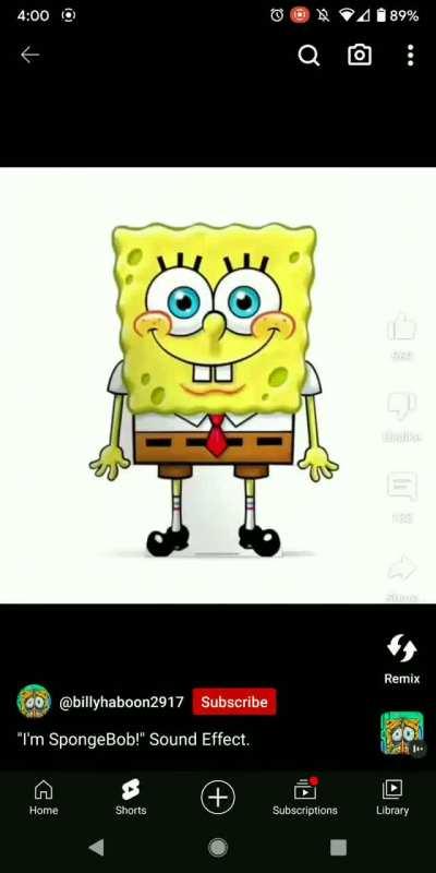 I'm SpongeBob 😃