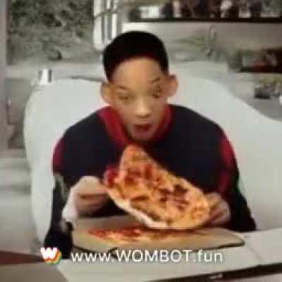 Will Smith eating pizza
